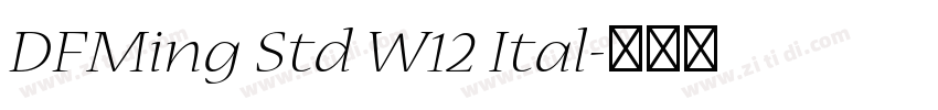 DFMing Std W12 Ital字体转换